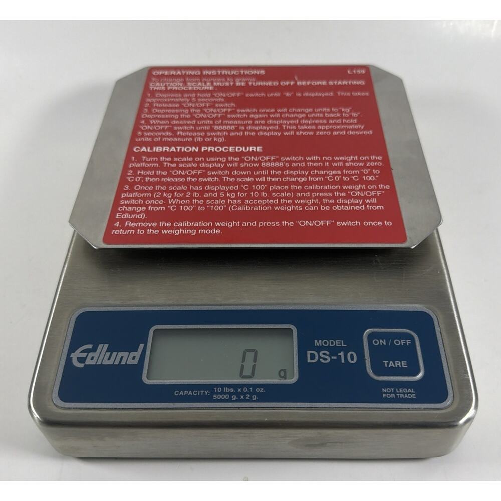 Edlund DS-10 Electronic Scale NSF Certified Food Scale Stainless Steel - Tested